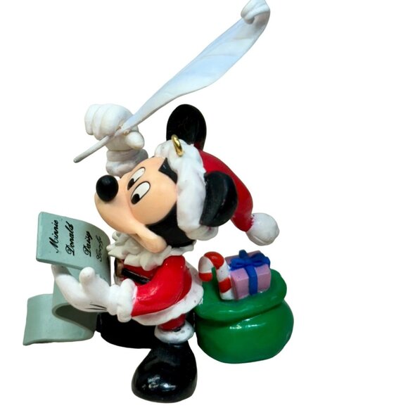 Enesco Mickey 1996 Unlimited Hanging Ornament Tree-Rific Treasures Santa Mickey‎ - Picture 2 of 11